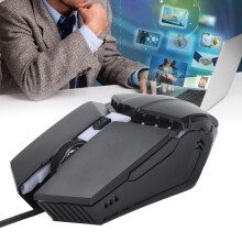 Souris de jeu filaire ergonomique éclairage RVB ABS PC