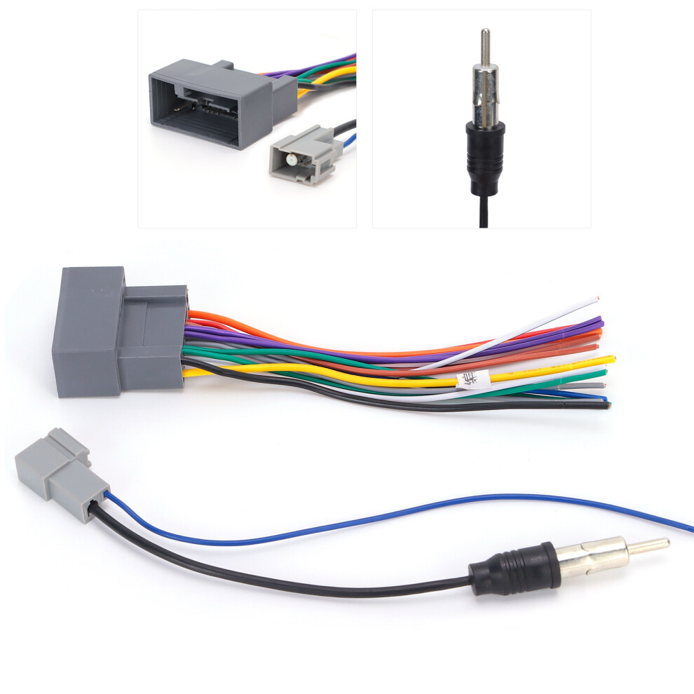 Radio Wiring Harness & Antenna Adapter For Honda Fit City Greiz 2014-2017 4671358492340