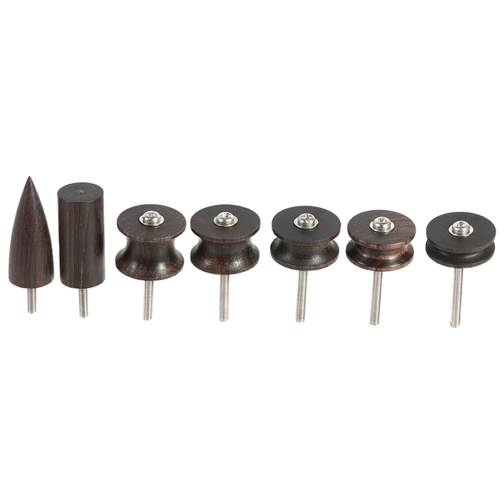Wooden Leather Burnisher Set: 7Pcs Polished Slicker And Grinding Tips 9321358493438