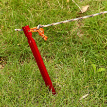 4 Stück Aluminiumlegierungs-Zeltanker 18 cm Erdspieße für Camping, Wandern (Rot)
