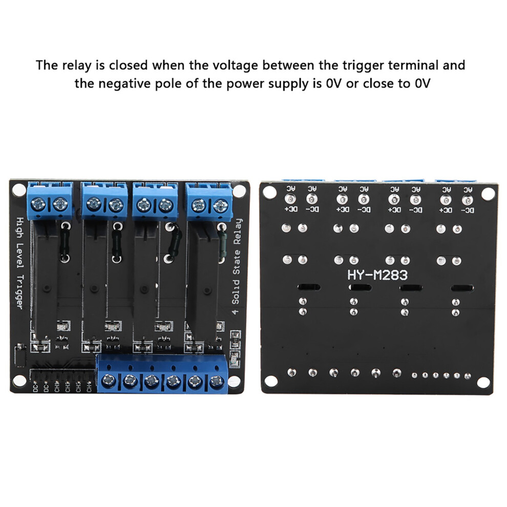 4-Channels Solid State Relay Module DcâAc 5V High Level Trigger With Fuse 2A 9341358498271