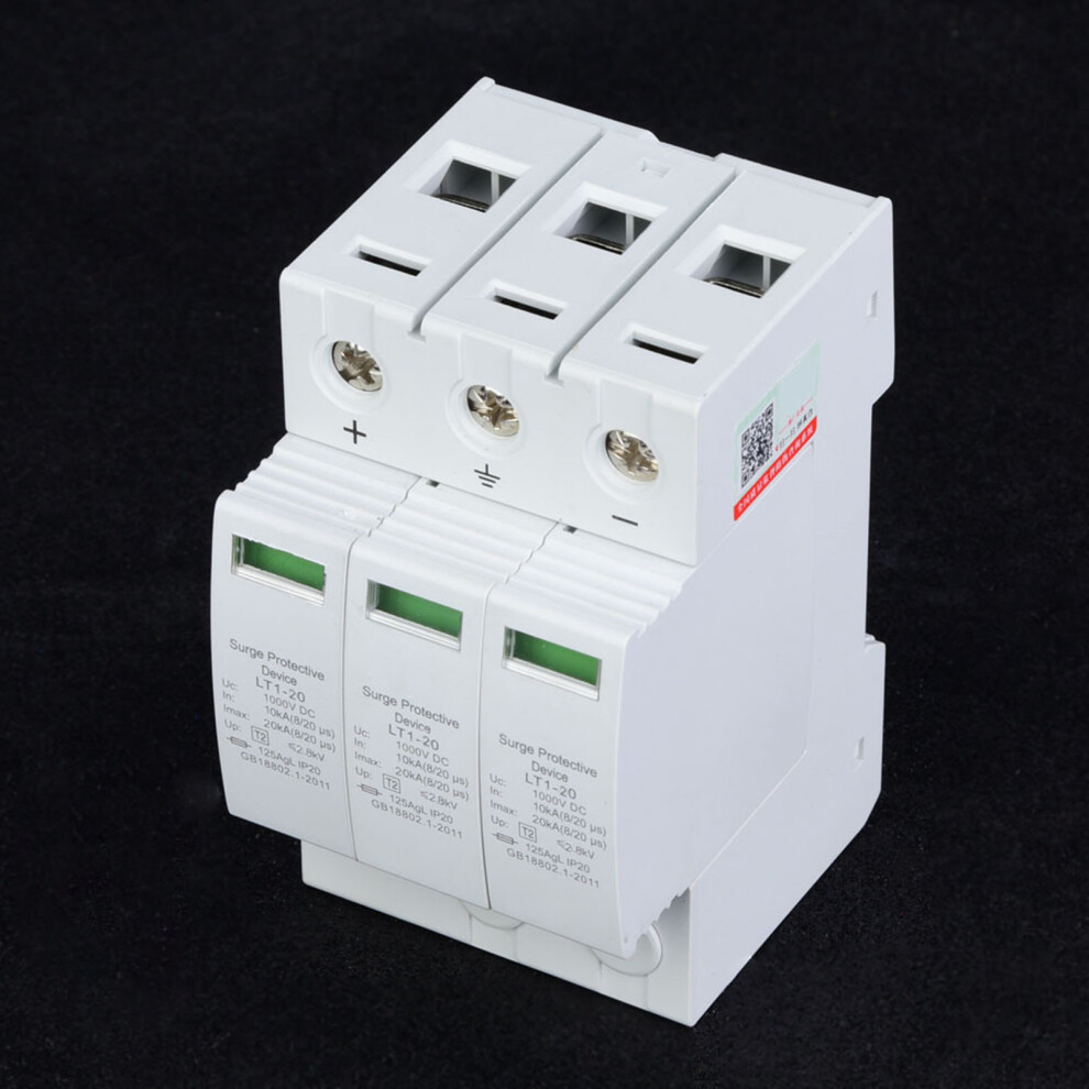 3P 20Ka Surge Protector Device With Flame Retardant Shell Safe & Durable 7891358498617