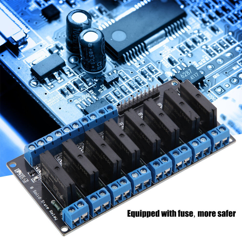Solid State Relay Module 8 Channel 5V With Fuse For Arduino And Control Systems 4201358498921