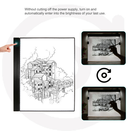 A3 LED-Tracing-Light-Box-Pad, Grafiktablett, 4 mm, 2
