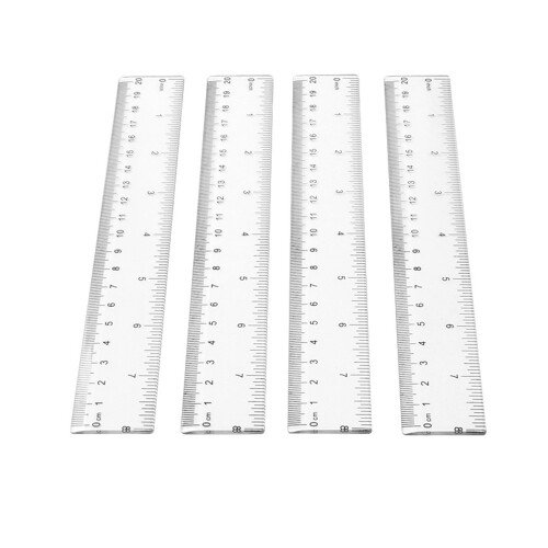 1 Stück 20 cm/8 Zoll transparentes 2