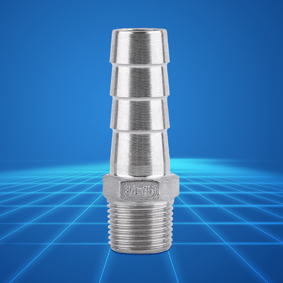 Fuel Gas Hose Barb Bsp Male Thread Coupling 3/8"X15mm Fitting 9481358501004