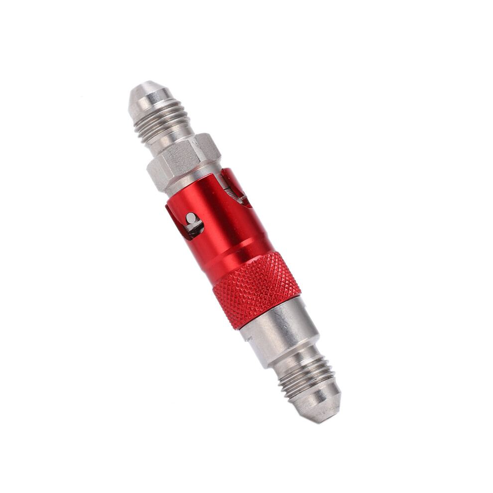 Stainless Steel Motorcycle Brake Line Fluid Quick Release Fitting Adapter Universal Red 3421358500054