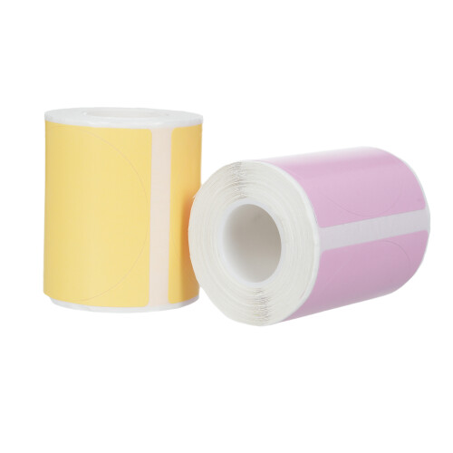 Thermo-Etikettenpapier, rund, Etikett, Barcode, 1