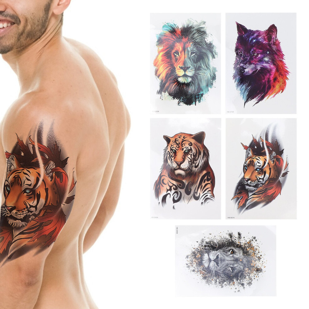 Realistic Arm Tattoos - 5Pcs Waterproof Long Lasting Stickers for Men