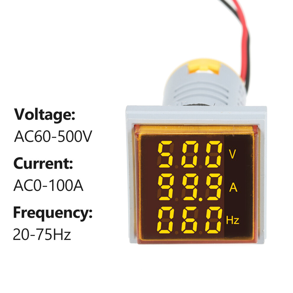 Mini Digital Volt-Ammeter 60-500V 0-100A 55Mm Panel In 5 Colors 4301358501741