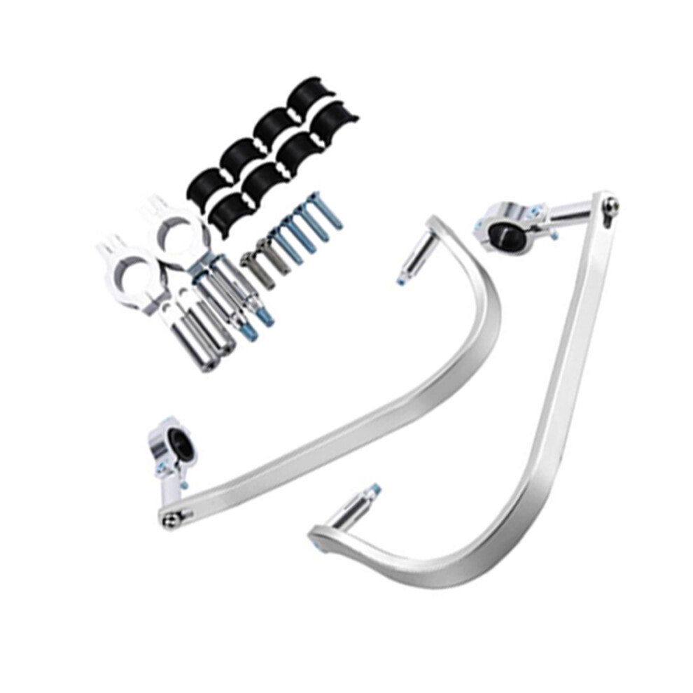 (Silver) Hand Guards Anti Fall Motorcycle Handle Fitting Motor Accessory-image-OPC-PMS9VMF-NEW