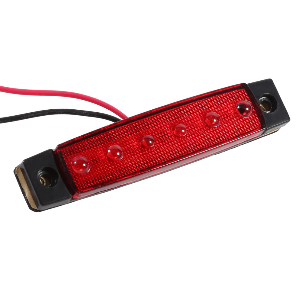 10X 6 Led Side Marker Clearance Lights For Trucks, Van, Caravan, Lorry, 24V Red 7621358504151