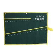 Spanner Wrench Tool Roll Up Bag Green Canvas 25 Pockets Heavy Duty & Portable