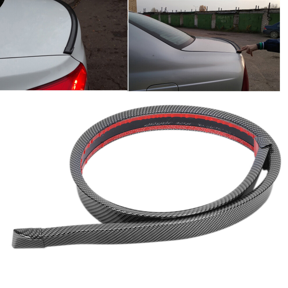 1.5M Carbon Fibre Rubber Rear Trunk Spoiler Lip For Cars & Trucks 4621358506080