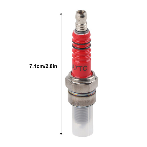 High Performance Unipolar Spark Plug for Scooter ATV 50cc-150cc, 10mm 1