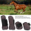 Horse Tendon Boots PU Elastic Thickened Adjustable, Brown, M 6