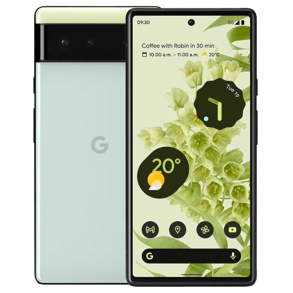 Google Pixel 6 6.4" 5G Smartphone Android Sim Free 128Gb Sorta Seafoam Green