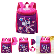 Niedlicher Cartoon-Kleine Pferd Kinderrucksack 28x22x4cm Rosenrot
