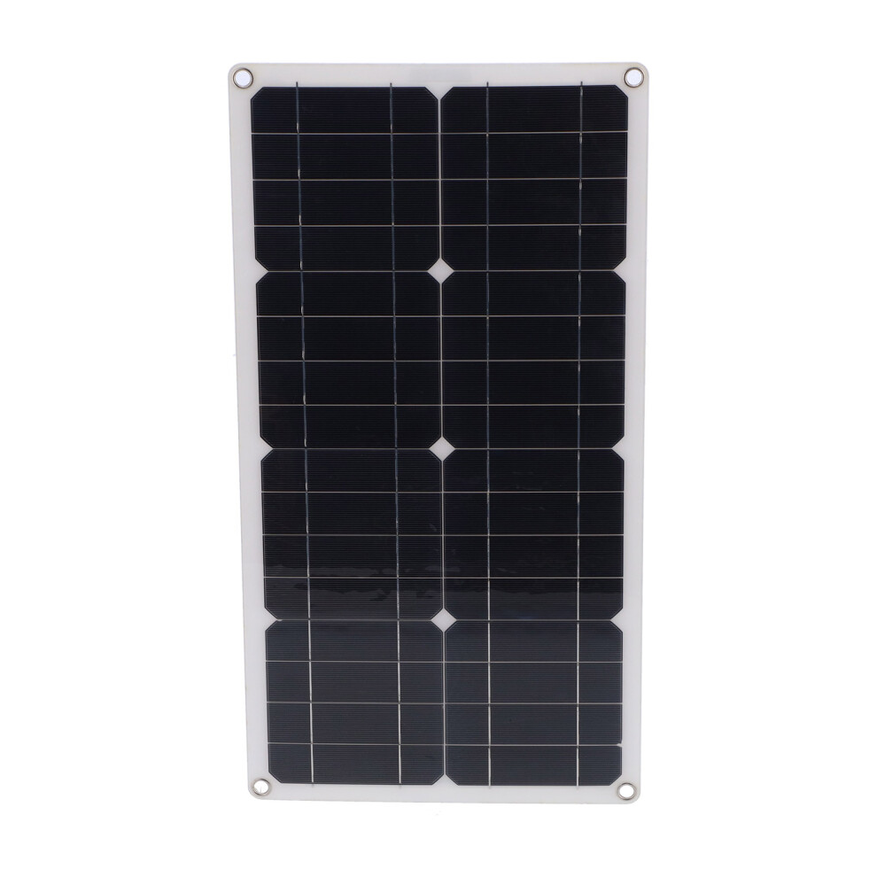 100W Monocrystalline Solar Panel Kit With 10A Pwm Charge Controller For Car Boat Rv 7631358509414