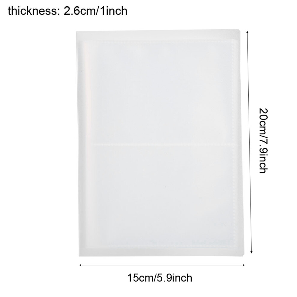 20 Pages Clear Nail Sticker Album 80 Slots Storage Holder 7.9x5.9in