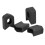 4 pezzi copri-pedivella in silicone nero 3