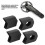 4 pezzi copri-pedivella in silicone nero 12