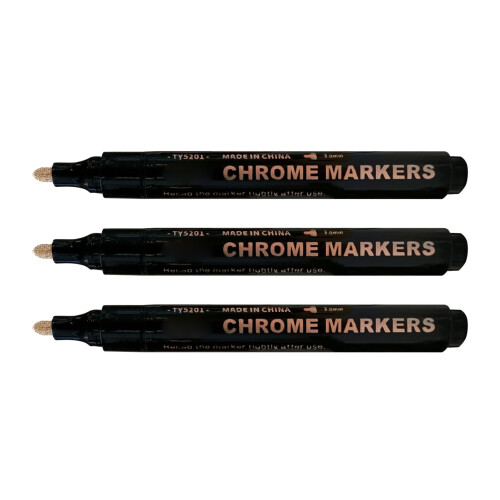3er-Pack Spiegelmalstifte, Chrom-Markierungsstift 2