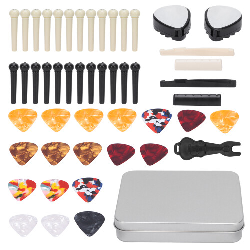 Modello ABS+Metal Set per chitarra: perni del ponte e plettri 1