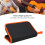 Guitar Maintenance Tool Bag Orange Portable Storage Case with Multiple Pockets 5