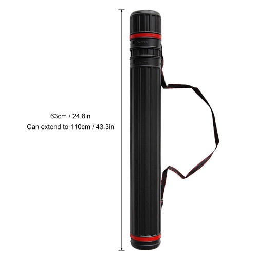 Telescopic Archery Arrow Case Tube 110cm Adjustable Strap 2