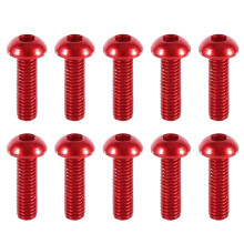 Aluminium M3 6-10mm Rote Innensechskantschrauben Packung mit 10 Stück