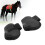 4pcs Horse Tendon Boots Lightweight, Adjustable, Black, Medium 1