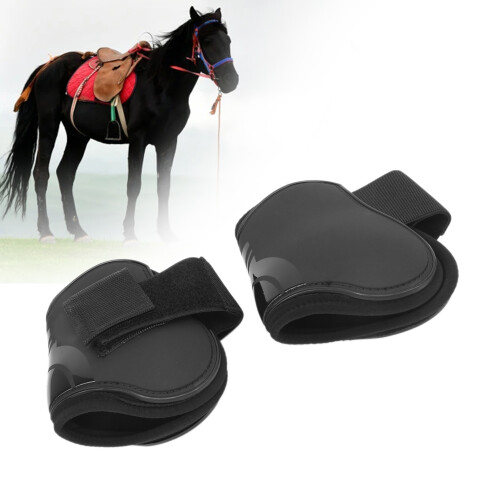 4pcs Horse Tendon Boots Lightweight, Adjustable, Black, Medium