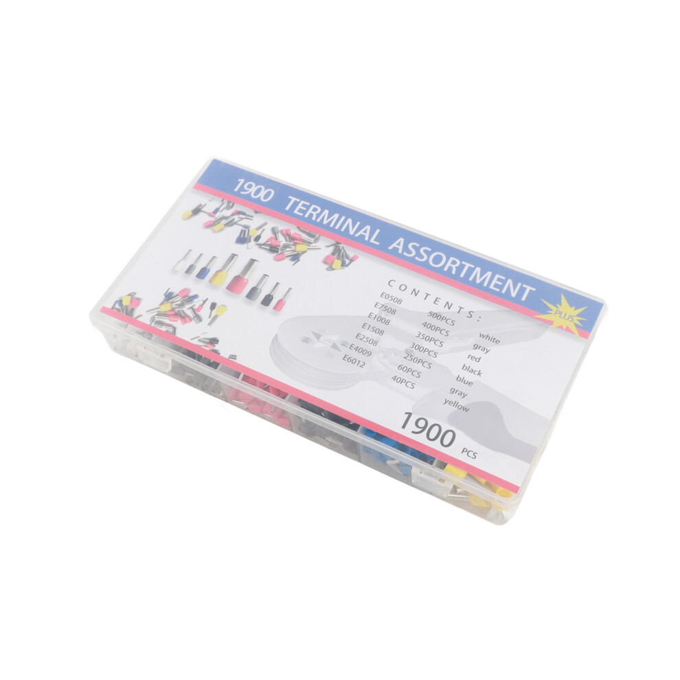 1900 Pcs Assorted Ferrules End Sleeves 0.5-6Mmâ² Terminal Connectors 3261358527084