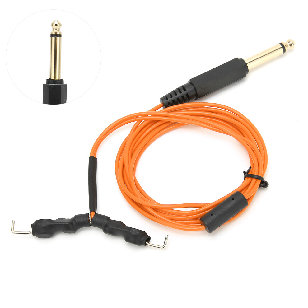 Silicone Tattoo Clip Cord for Machines Orange Flexible 1.5m Cable Accessory