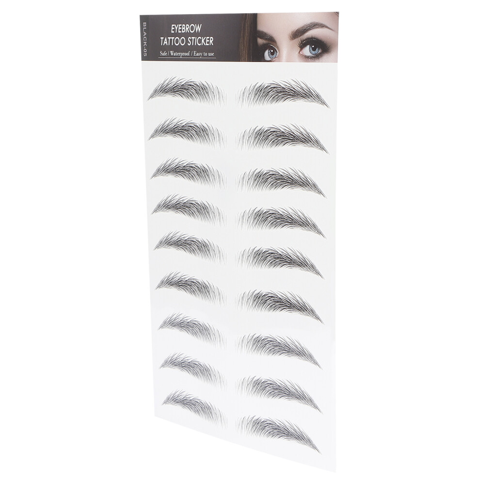 BLACK-05 Eyebrow Tattoo Stickers Non-Toxic and Eco-Friendly Design