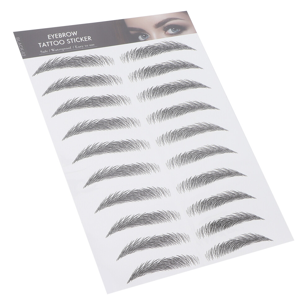 Waterproof Eyebrow Transfers Stickers - Long Lasting BLACK-02