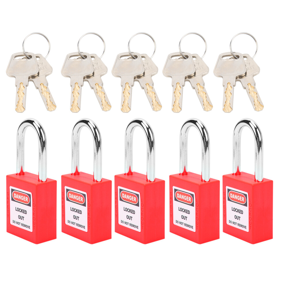 38Mm Red Nylon Pa Steel Lockout Padlock Set For Nuclear Energy Safety Uk 9391358530396