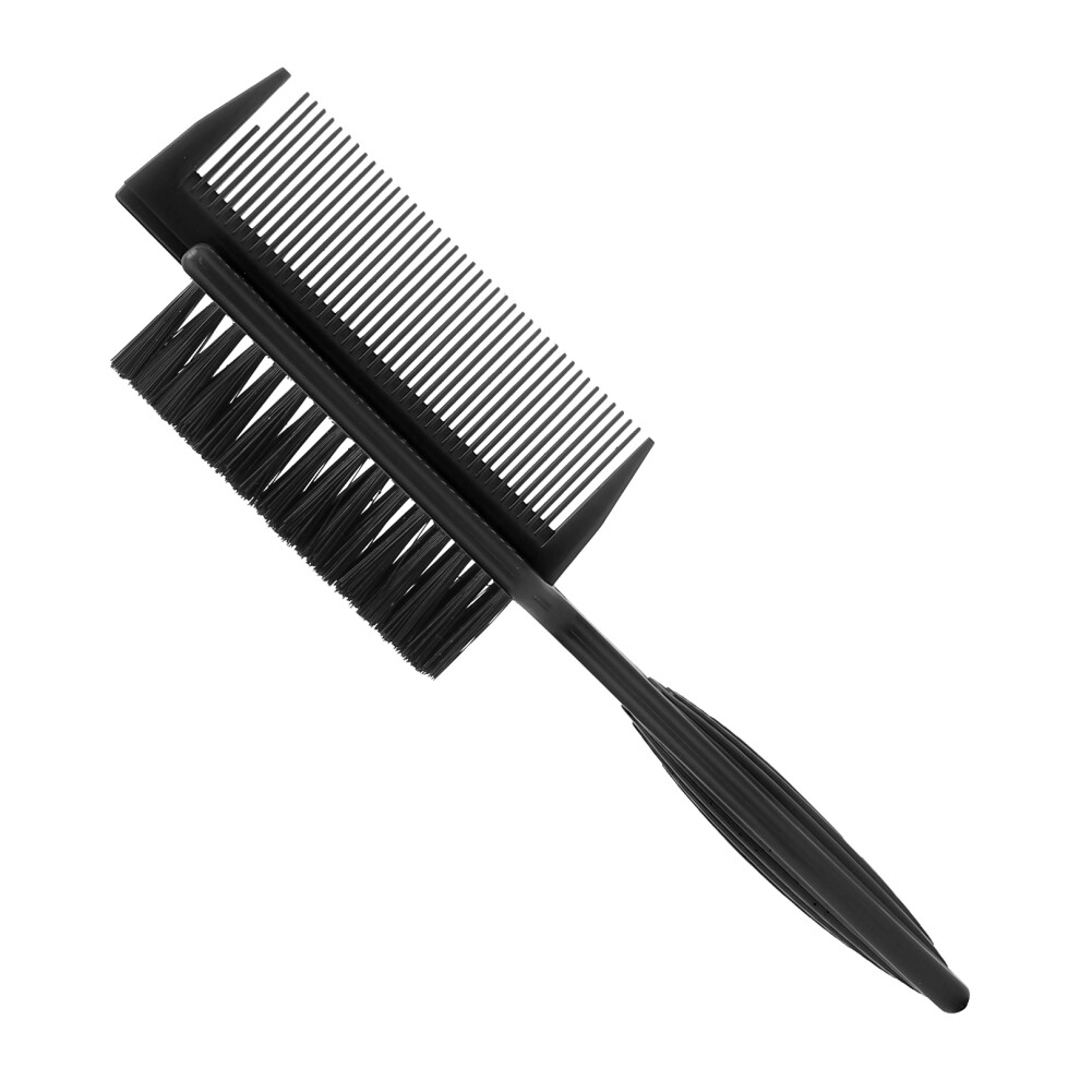 Black 2 In 1 Haircut Comb & Beard Brush Portable Abs Nylon Styling Tool