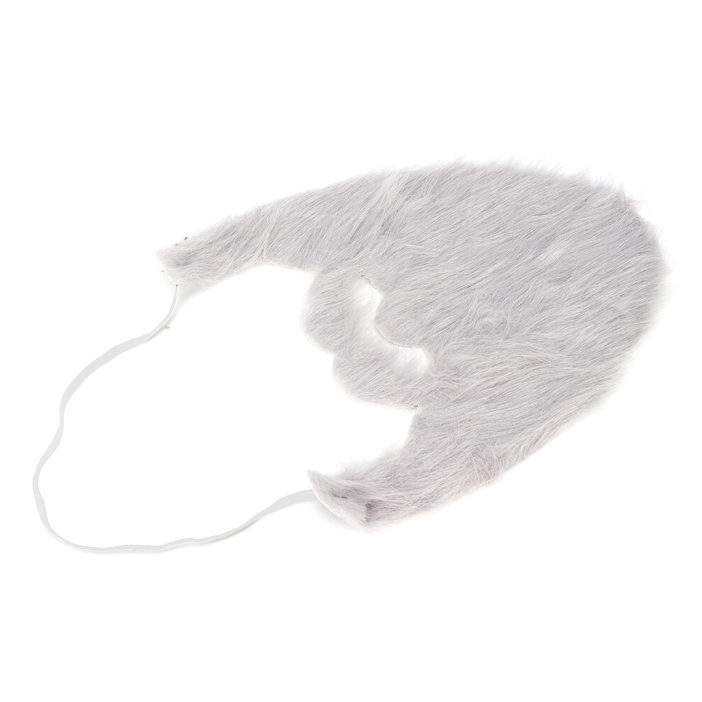 Grey Halloween Party Fake Beard Costume with Elastic Band for Men