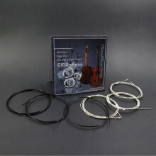 Classical Guitar String Set 6pcs Nylon Black Clear .028-.043 Precision Wound