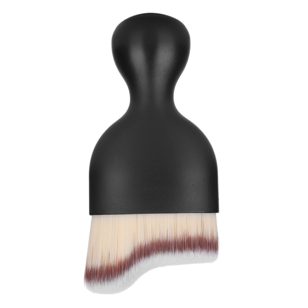 Gray Curving Wine Glass Shape Foundation Brush For Liquid Makeup