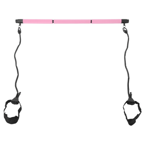 Barre de Pilates réglable en 3 sections, 89 cm, rose, 20 lb 1