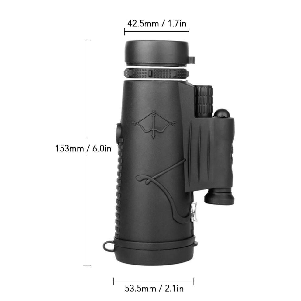 12X40 Monocular Night Vision Telescope For Wildlife Bird Watching Camping Hiking 5031358532689