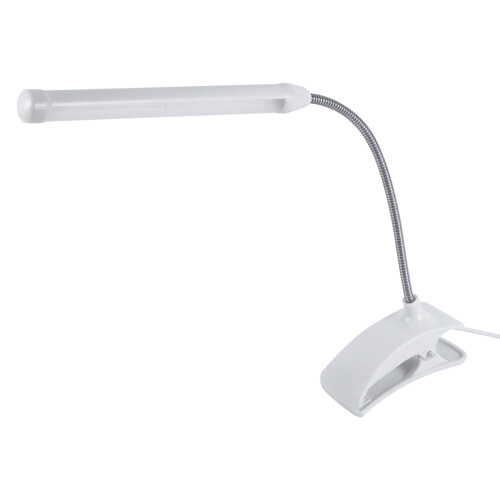 USB LED Clip-On Desk Lamp 17.5cm White Flexible Reading Light 1