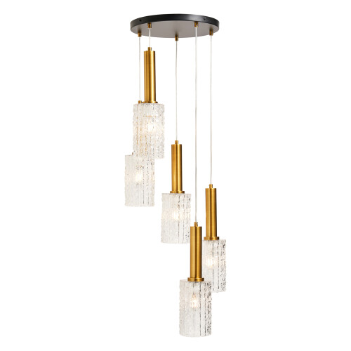 Visconte Hugo Cluster Pendant 5 Light - Black