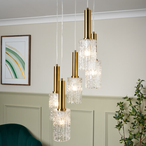 Visconte Hugo Cluster Pendant 5 Light - Black 1