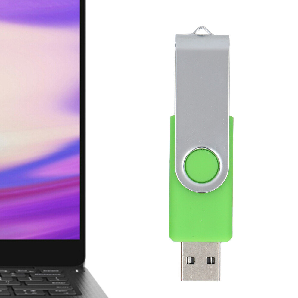 Portable 16Gb Usb Flash Drive Candy Rotatable Memory Stick For Pc Tablet Green 4291358533340