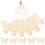 10 Pezzi 80Mm Fetta Legno Con Corda Per Scrapbooking 10