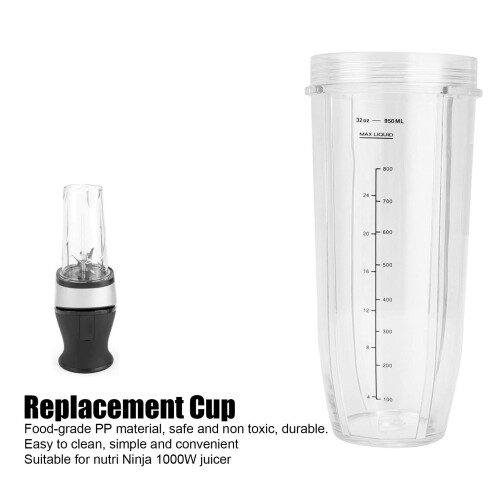 32Oz Replacement Blender Cup for Nutri Ninja 1000W, PP Material 2